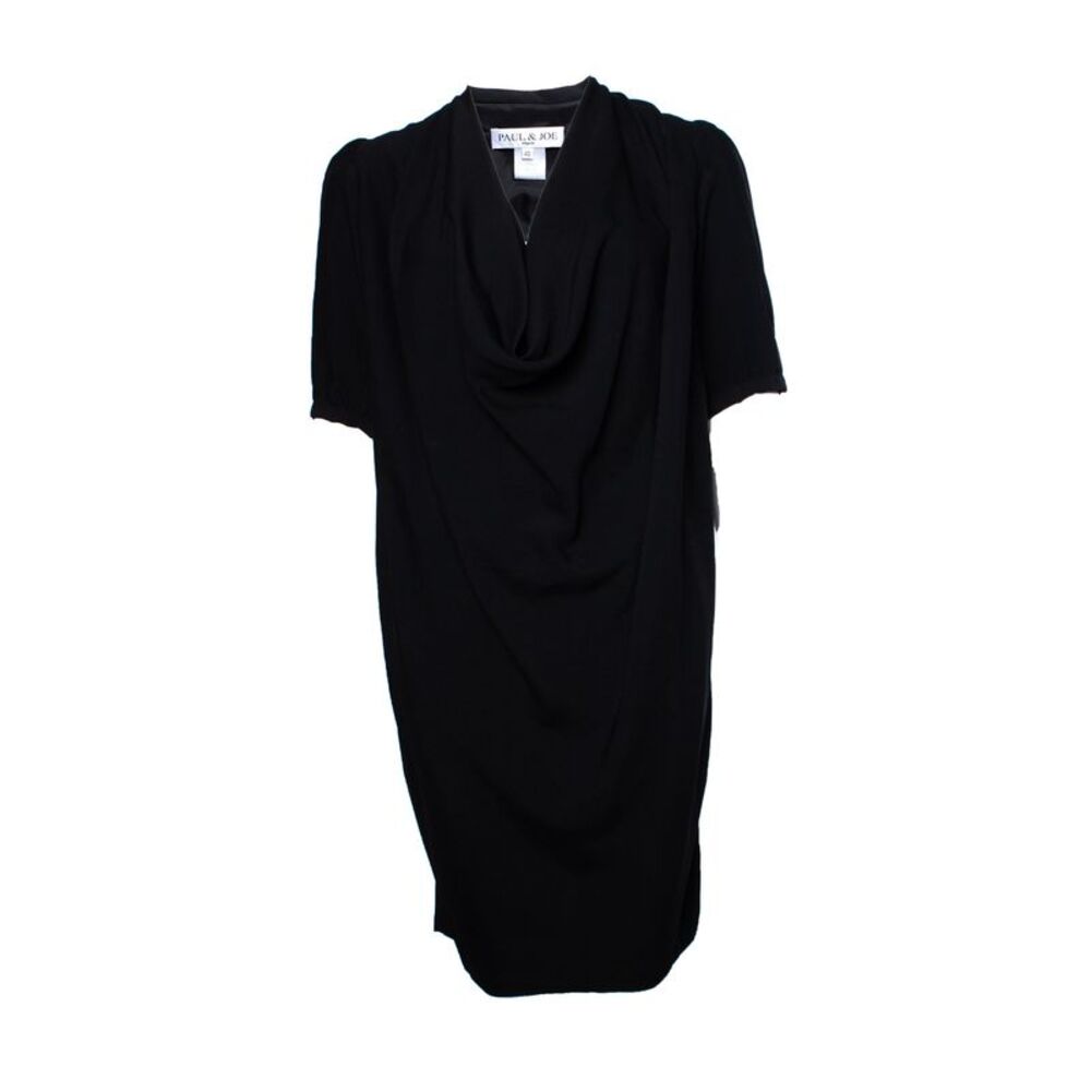 Paul & Joe, black dress with draped neck